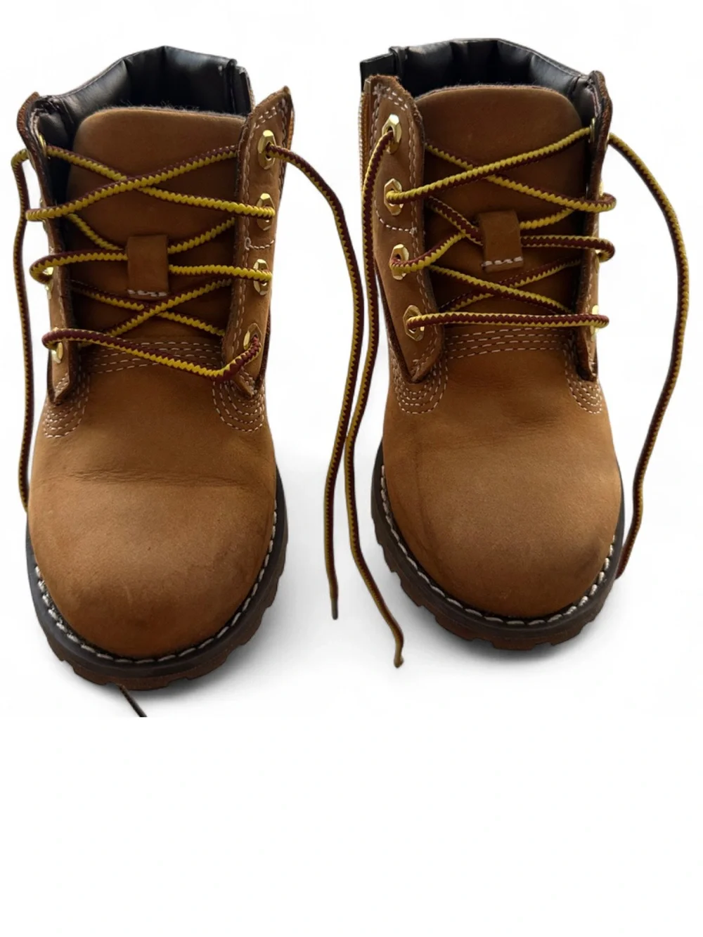 Timberland Kids' Brown Leather Zip Up Ankle Boots with Gold Eyelets